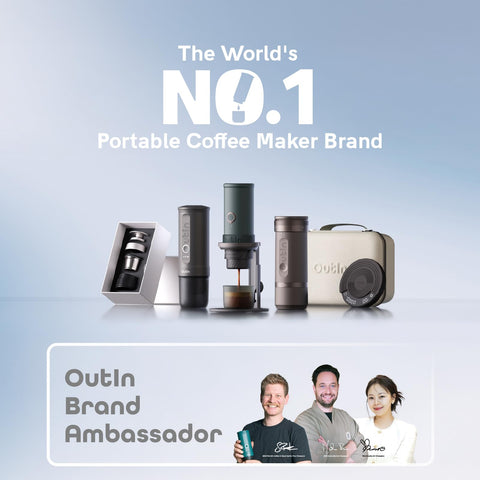 Sturdy exterior of OutIn bag protects a nano espresso machine.