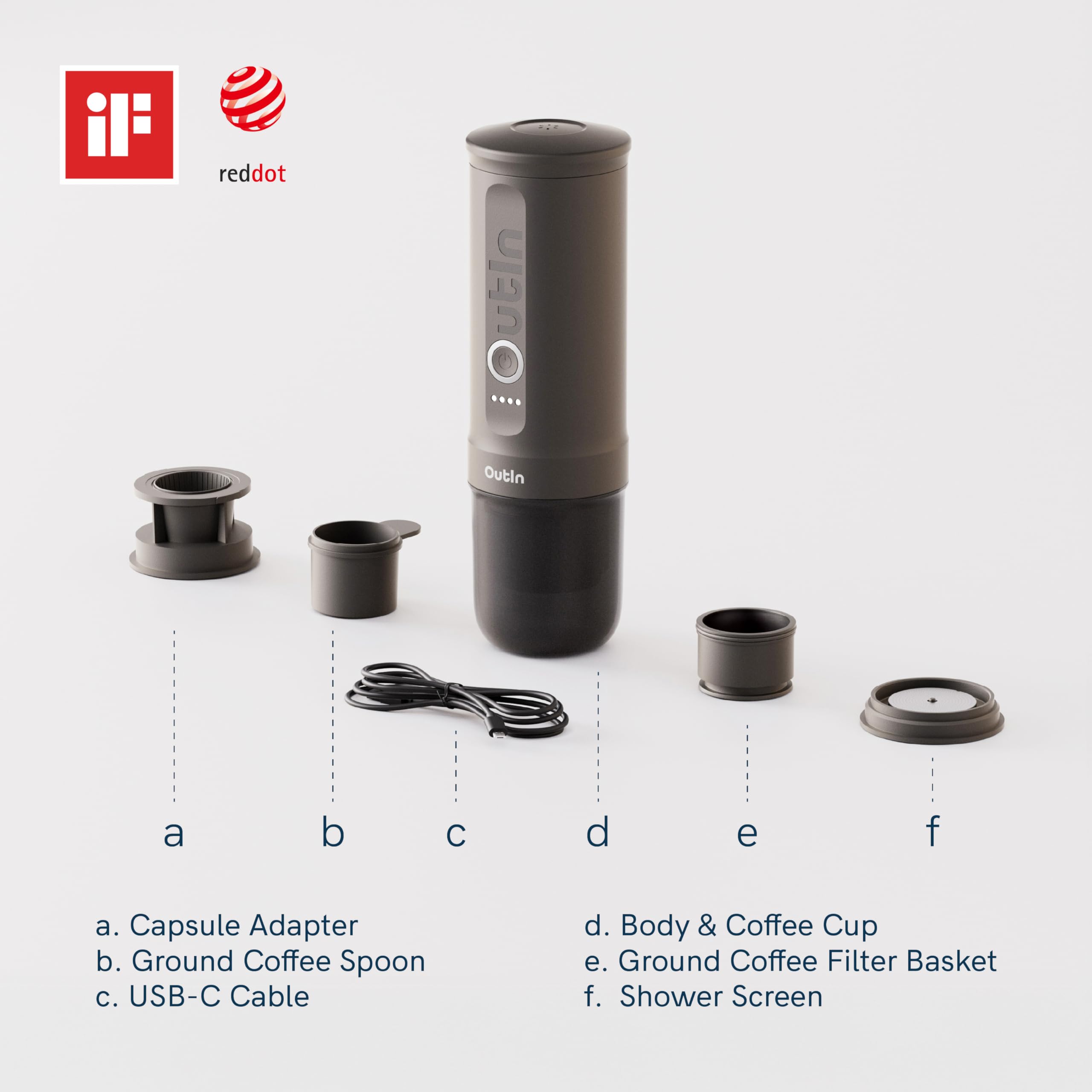 OutIn Nano rapid heat for espresso on the go