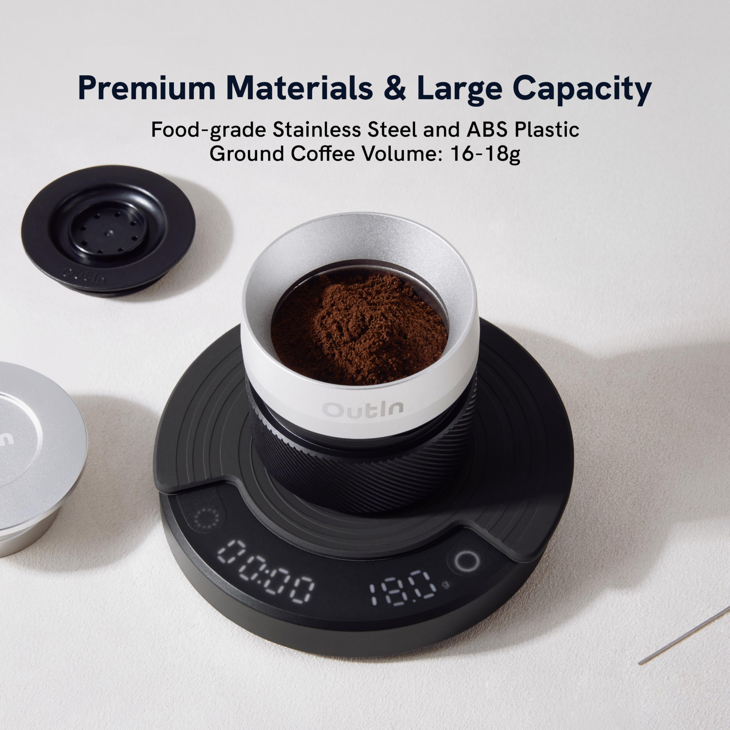 OutIn Nano stainless-steel parts detail highlighting durable construction.