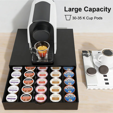 OUTIOE Vertuo pod drawer non-slip pads prevent sliding during busy mornings.