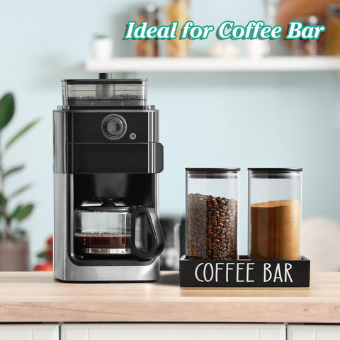 Outnili borosilicate glass coffee storage showcases contents clearly.