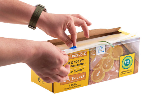 OutOfAir bag cutter included for quick, precise bag sizing and prep.