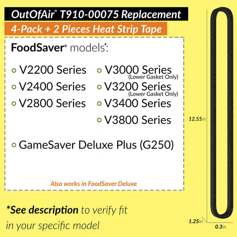 OutOfAir foam gaskets replacement kit for tighter vacuum on FoodSaver units.