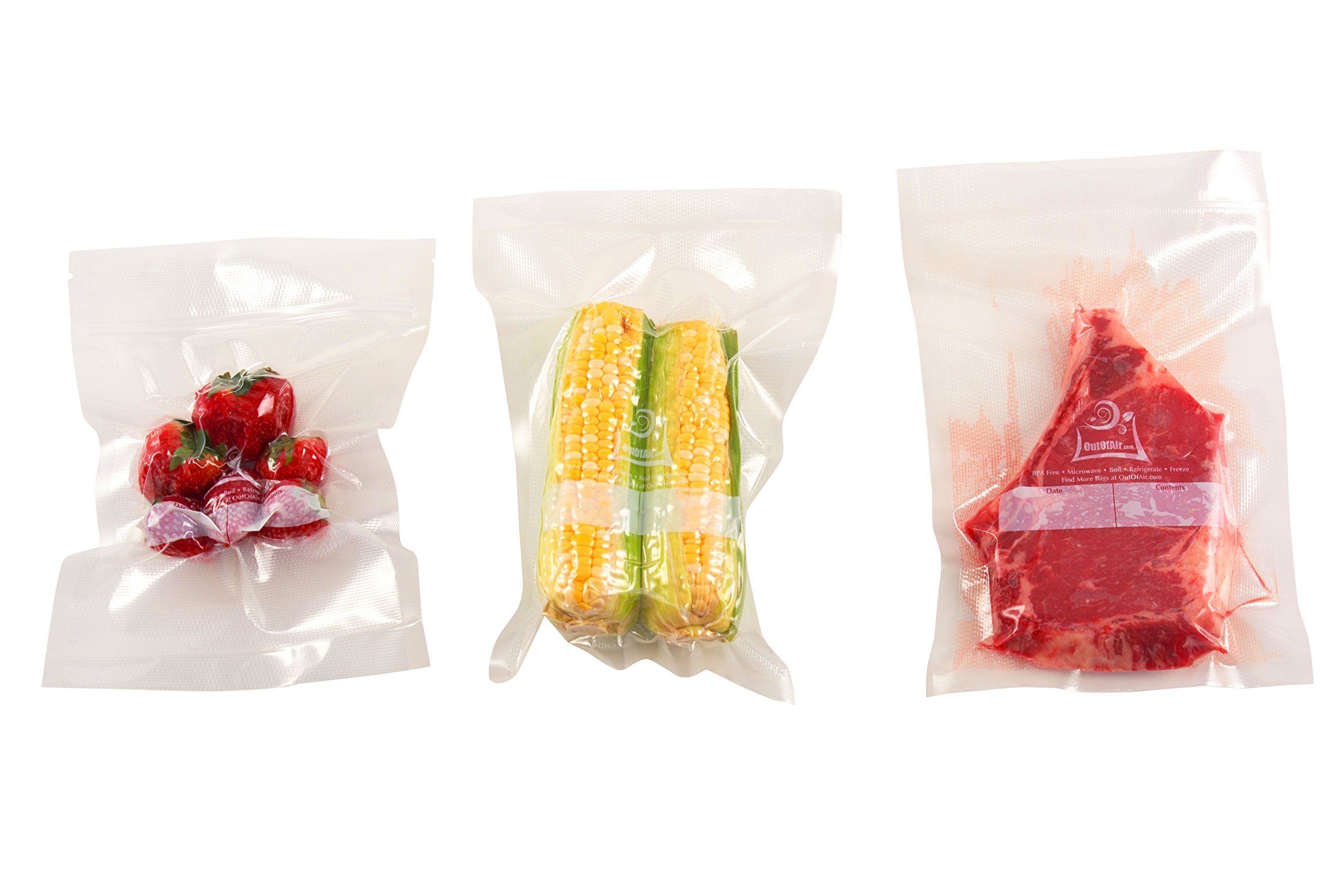 OutOfAir freezer-safe bags protect food during extended storage