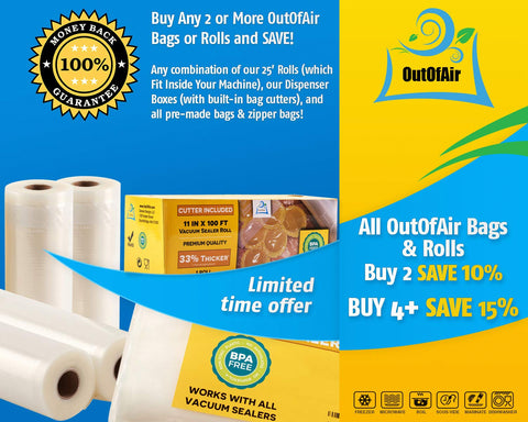 OutOfAir bags are reusable, washable, and suitable for sous vide.
