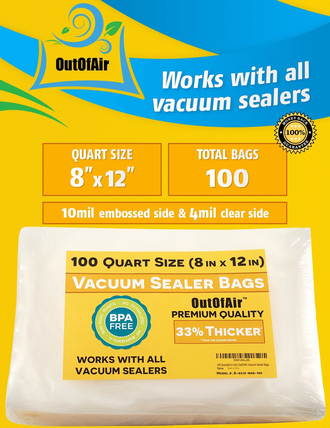 OutOfAir seven-layer 4mil BPA-free bags emphasize durability and seal quality