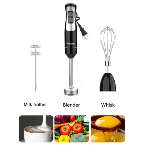 OUTRONSM egg whisk attachment for fluffy eggs and emulsions.