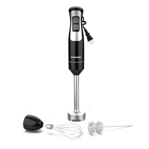 OUTRONSM immersion blender arm for silky smoothies and soups.