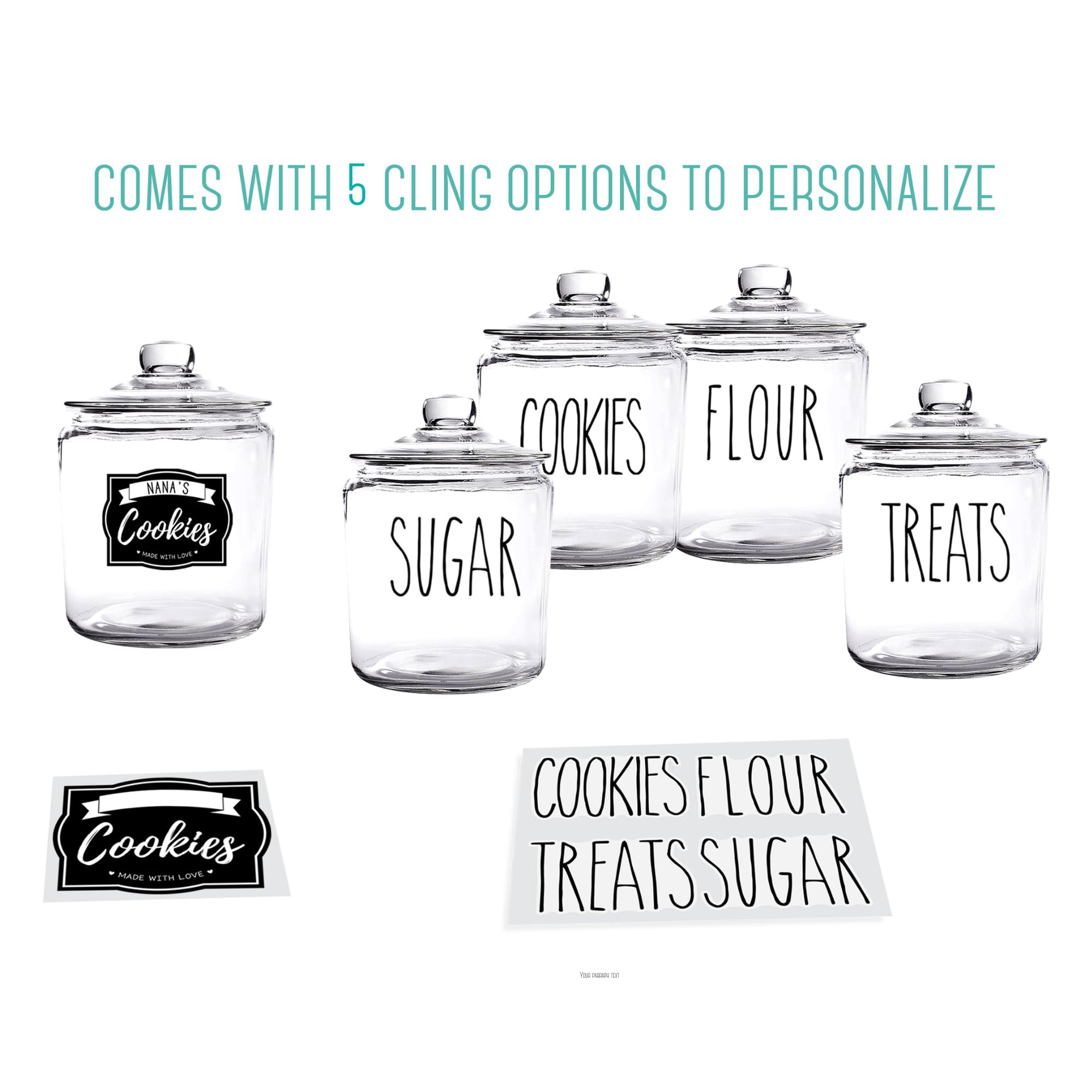 OUTSHINE 1 Gallon Cookie Jar filled with candy demonstrating airtight storage.
