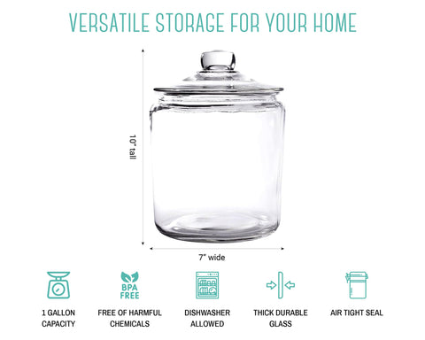 OUTSHINE 1 Gallon Cookie Jar with dog treats for organized snacks.