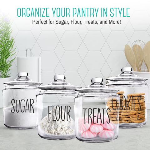 OUTSHINE 1 Gallon Cookie Jar with label cling for quick identification.