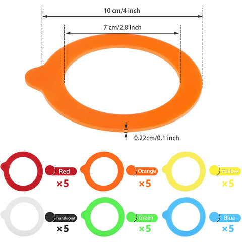 Outus blue silicone jar gasket provides a leak-proof seal for canning.
