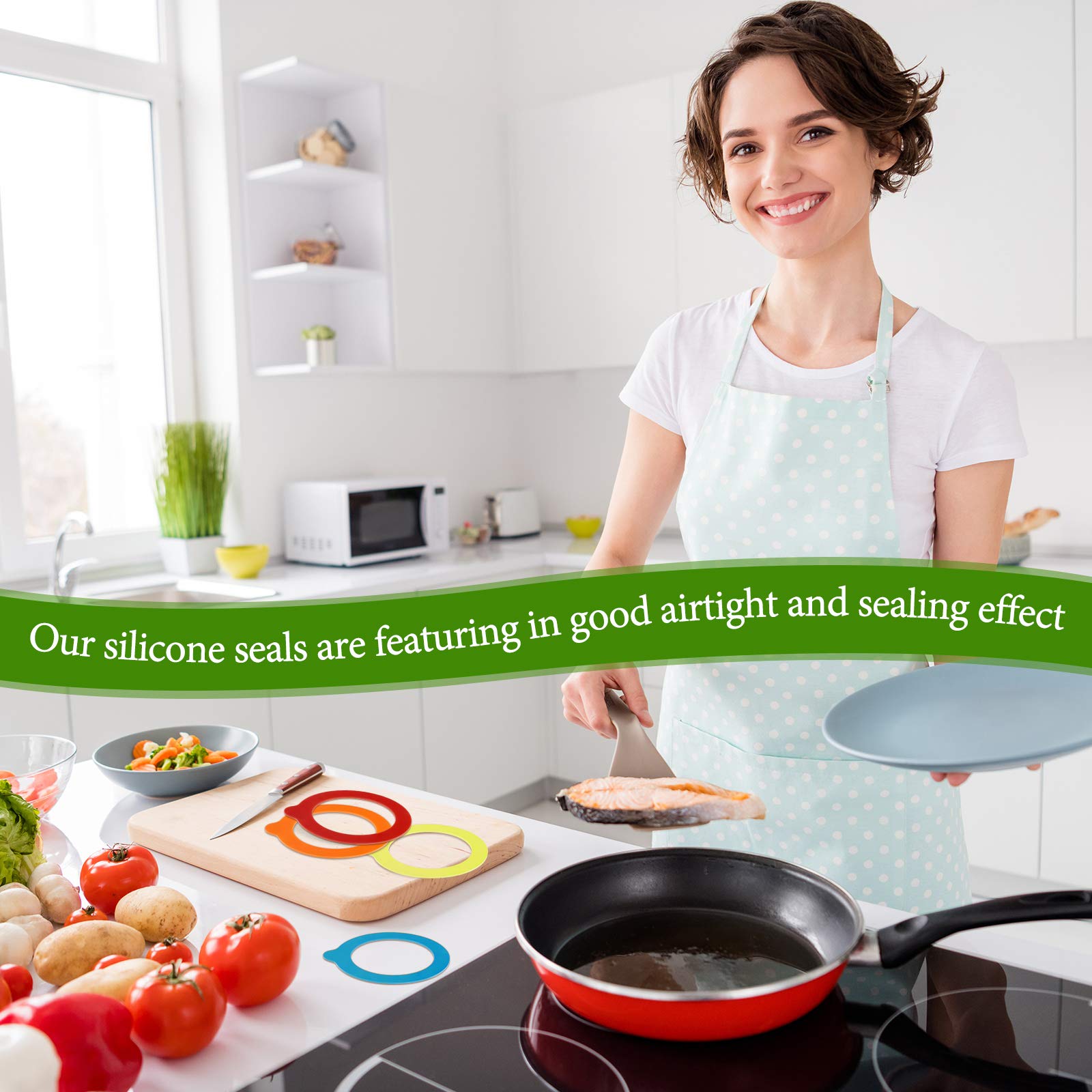 Outus multi-color silicone jar gasket set for regular mouth jars.