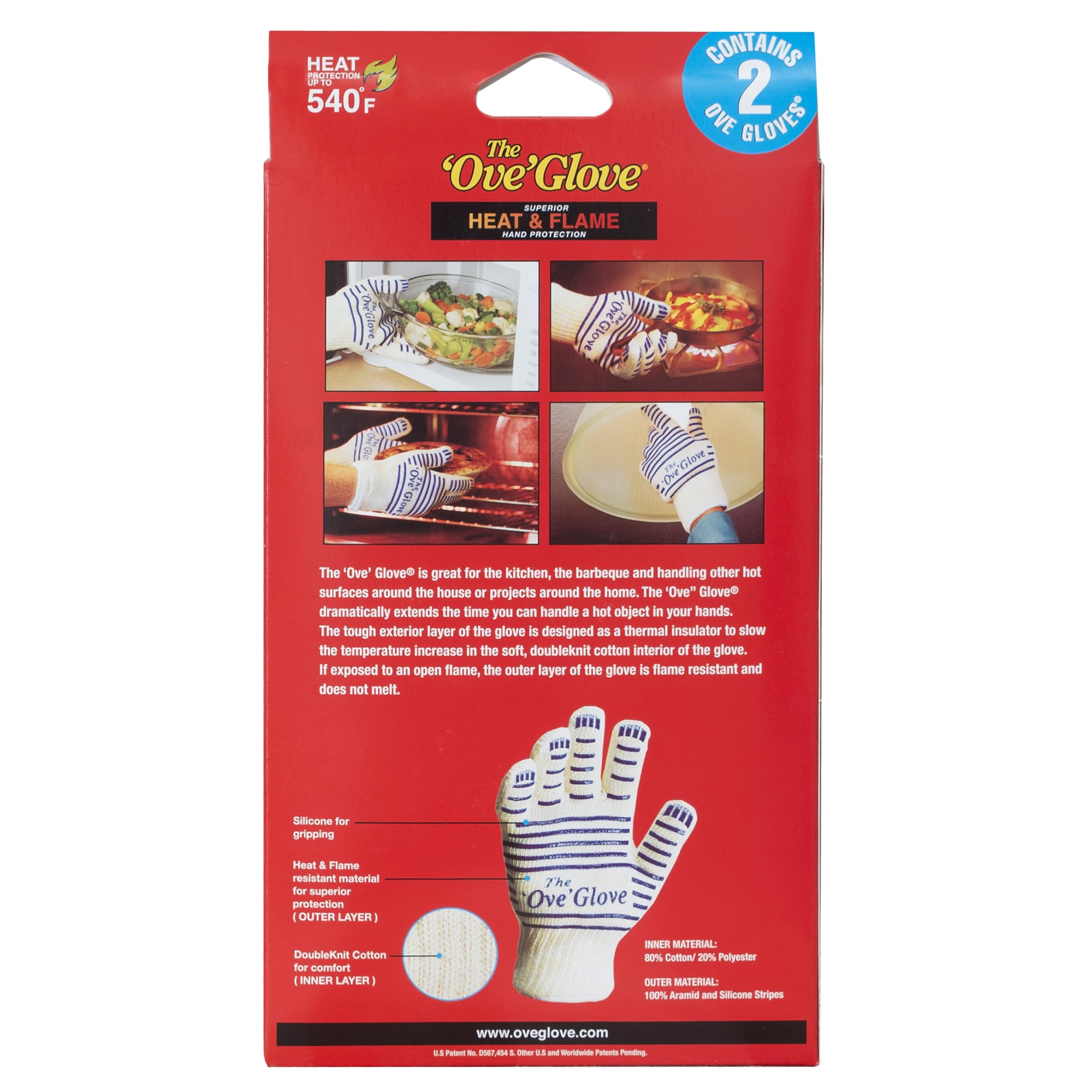 Ove Glove soft interior doubleknit cotton offers comfortable wear during tasks.