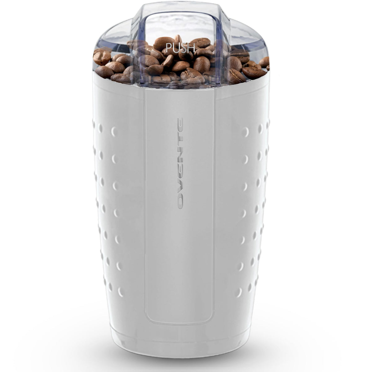 OVENTE CG225W grinds coffee beans to release aroma and flavor.