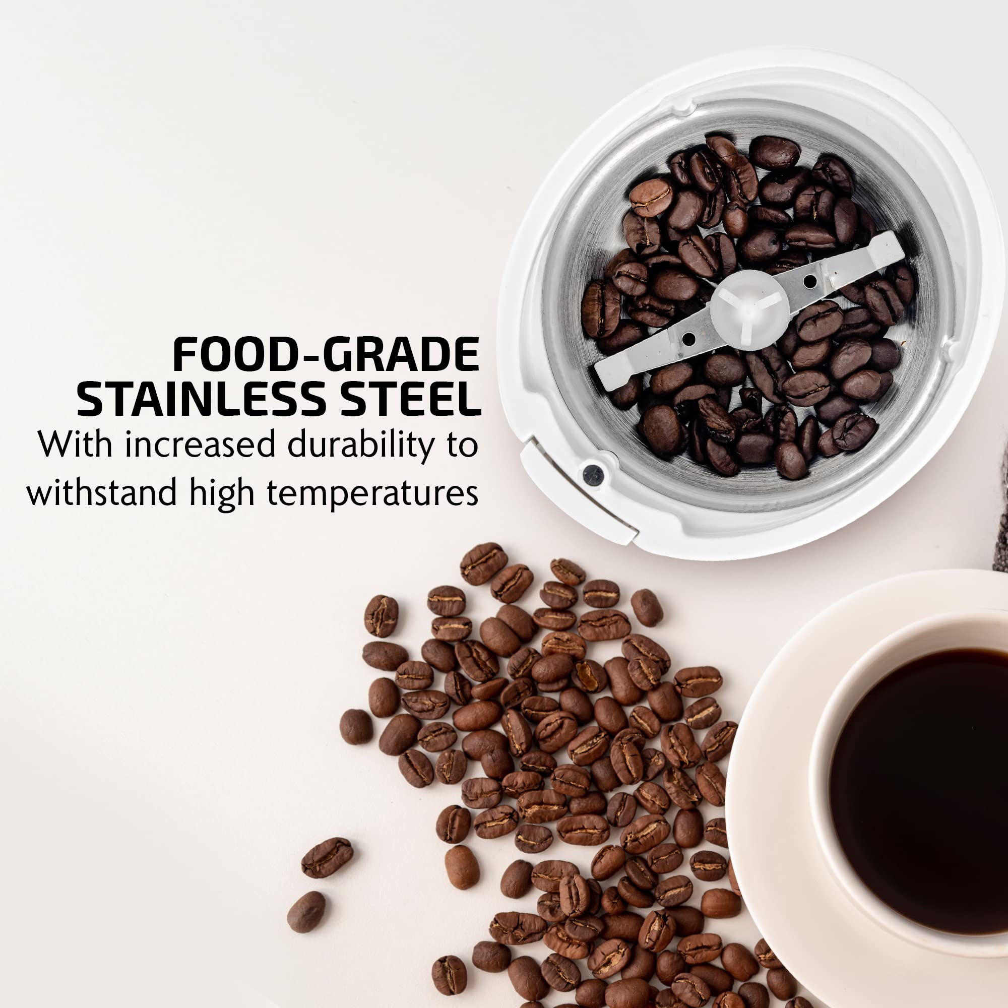 CG225W grinding bowl showing texture control for spices and nuts.