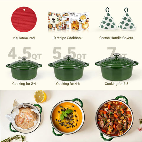 Overmont cotton potholders included for safe handling