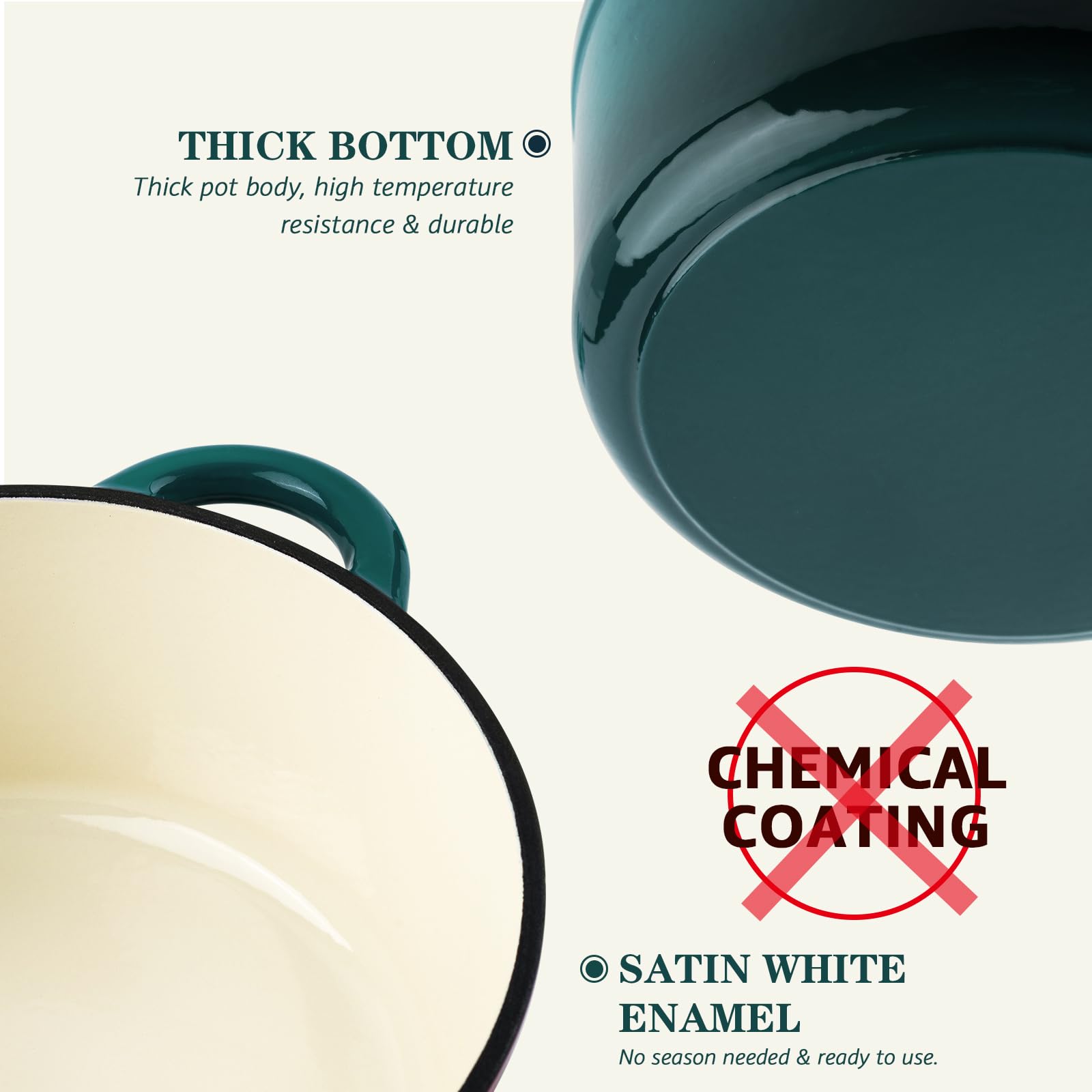 Overmont cotton potholders accompany the pot for safe handling