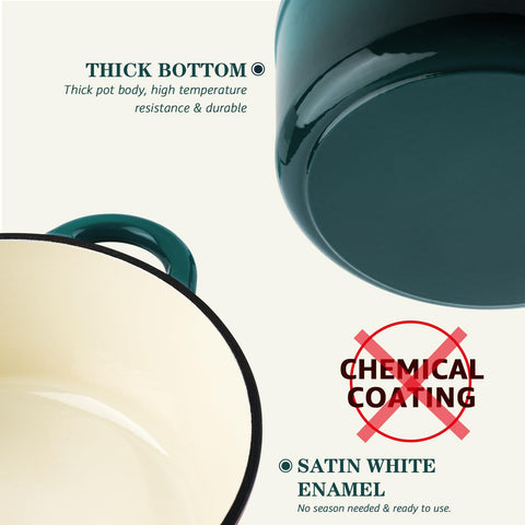 Overmont cotton potholders accompany the pot for safe handling