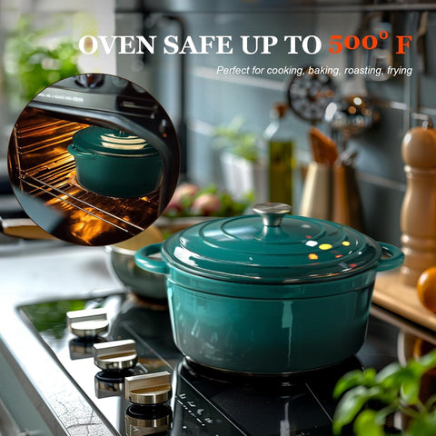 Overmont cookware works on induction and other stovetops for flexible cooking.