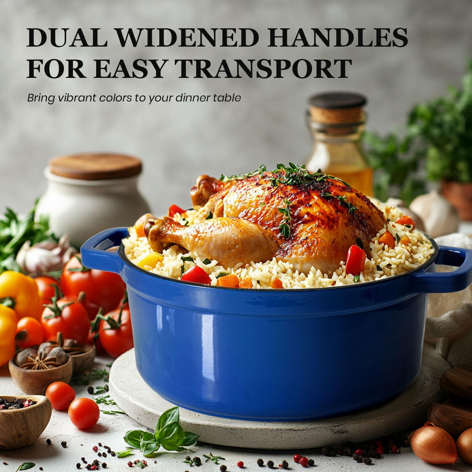 Overmont Dutch oven side handles designed for a secure grip