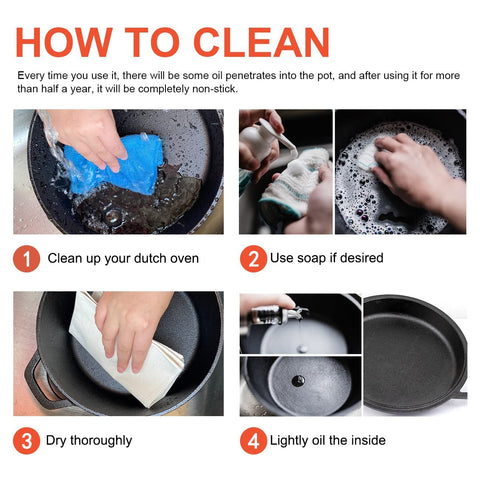 Overmont easy-clean cast iron care tips