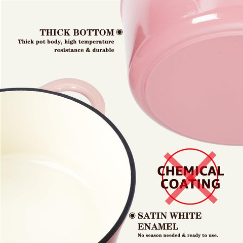 Stylish pink Overmont Dutch oven enhances kitchen and table presentation