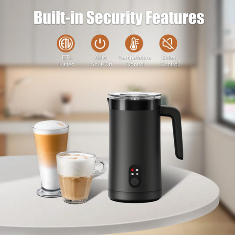 Ovetedot ETL-certified frother with auto shut-off promotes safe, worry-free use.