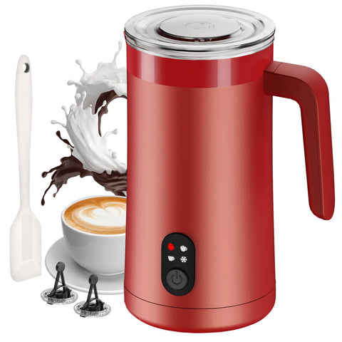 Ovetedot Milk Frother producing hot dense foam ideal for latte texture.