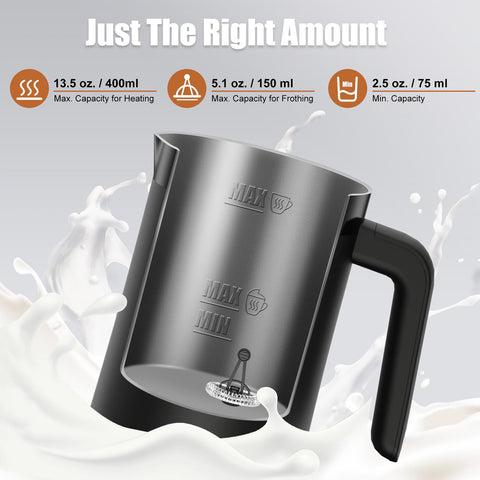 Ovetedot 4-in-1 frother with one-button control simplifies making foamy drinks.