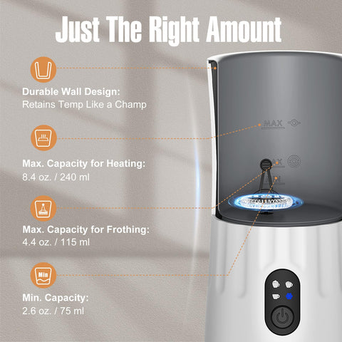 Ovetedot milk steamer auto shut-off for safe, worry-free drinks