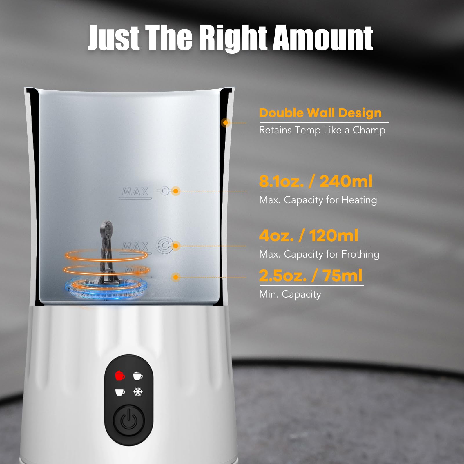 Ovetedot Milk Frother cold foam for refreshing iced drinks.