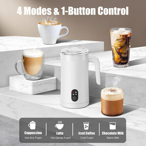Ovetedot Milk Frother hot-foam texture in minutes.