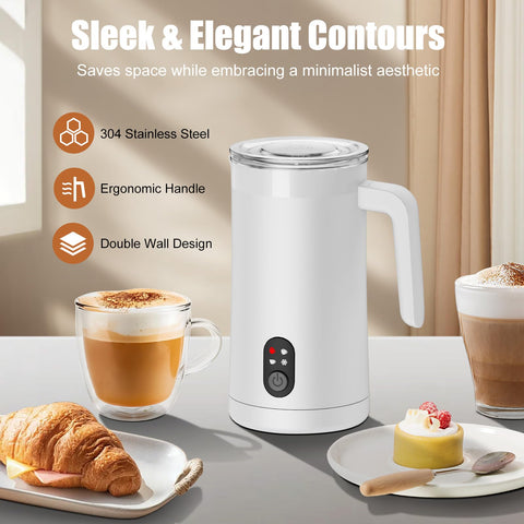Ovetedot Milk Frother large-capacity jug enables multiple servings.