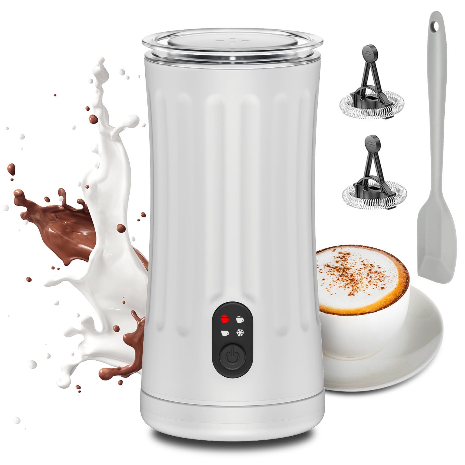 Ovetedot Milk Frother with Roman Column design for elegant home coffee rituals.