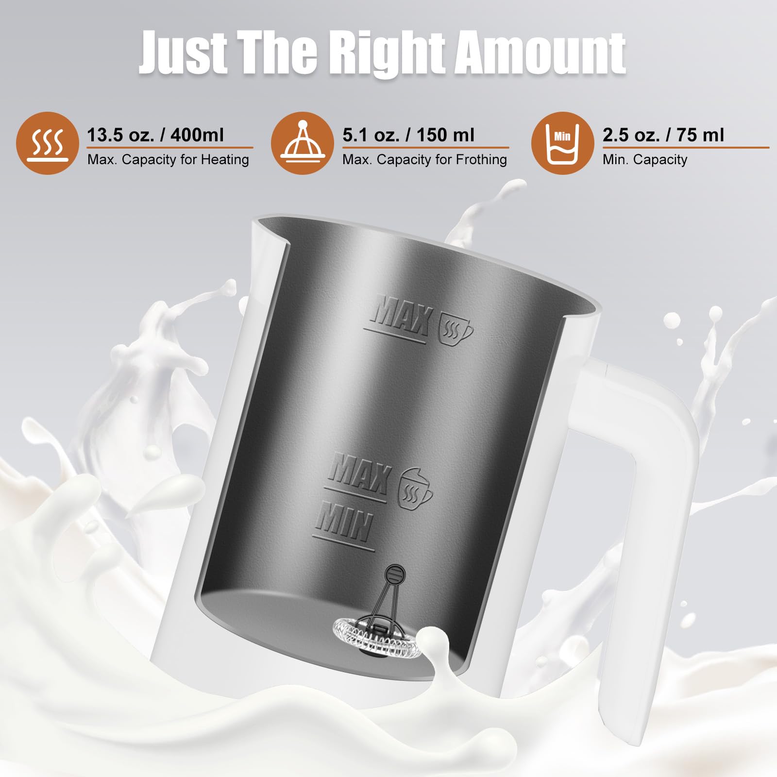 Ovetedot Milk Frother warm-milk mode for cozy beverages.