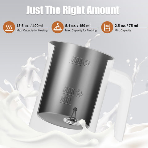 Ovetedot Milk Frother warm-milk mode for cozy beverages.