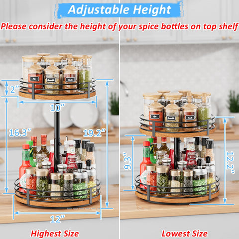 OVICAR 360-degree rotating turntable provides easy reach in cabinets and shelves