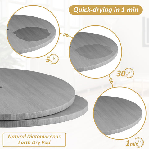 OVICAR diatomite drying pad at base speeds utensil drying