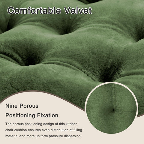 OVOV square chair pad in chair shows even fill distribution.