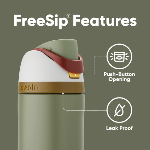 Owala Boba Fett FreeSip straw focus for convenient sipping during workouts.