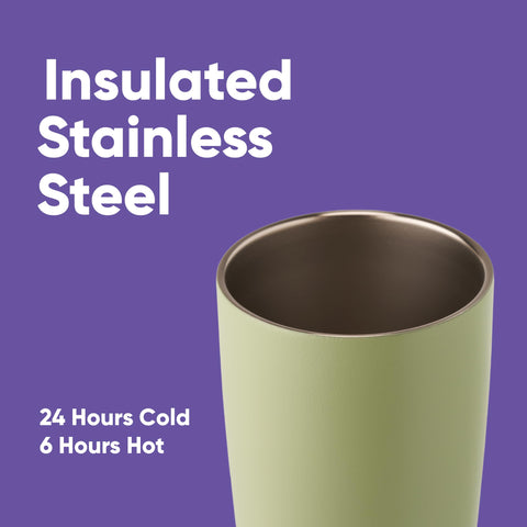 Owala double-wall insulation keeps hot or cold beverages longer.