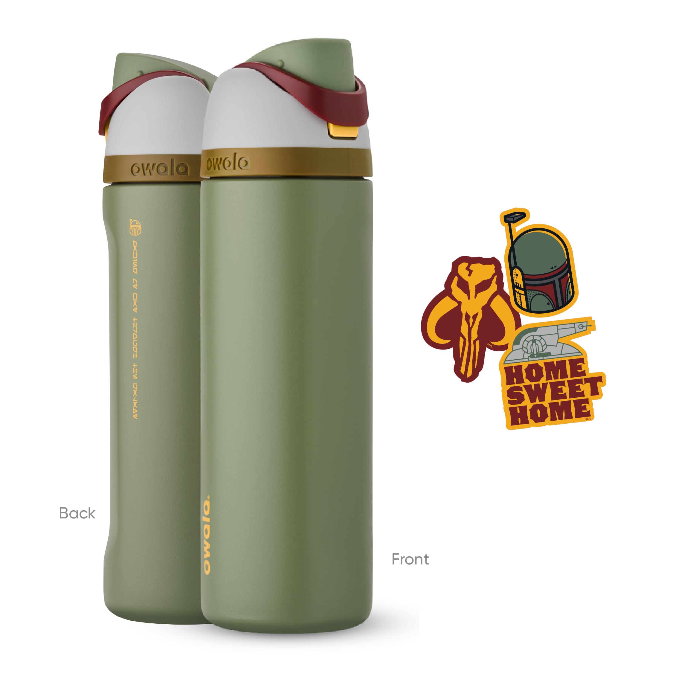 Owala FreeSip bottle base fits standard cup holders for easy commuting.