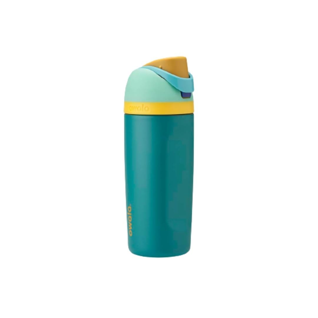 Owala Kids Freesip 16oz stainless steel bottle with splishy splashy design for durable kid hydration