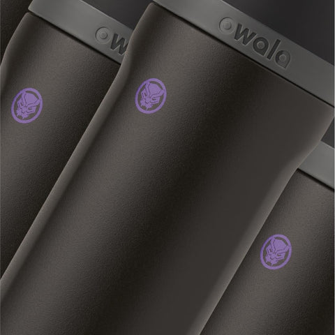 Owala Marvel FreeSip base fits most cup holders for travel ease.