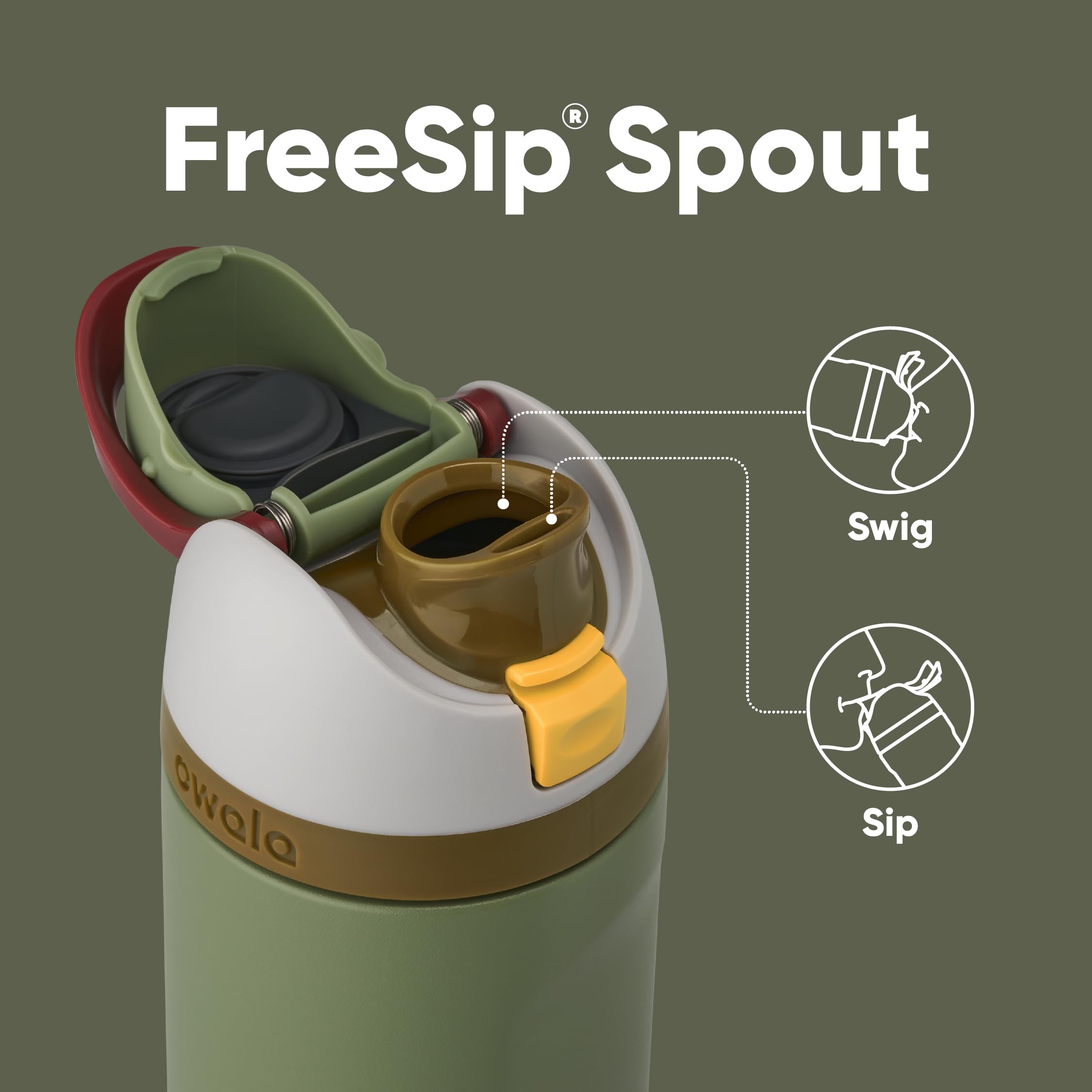 Owala Star Wars FreeSip bottle lid locking mechanism for secure travel.