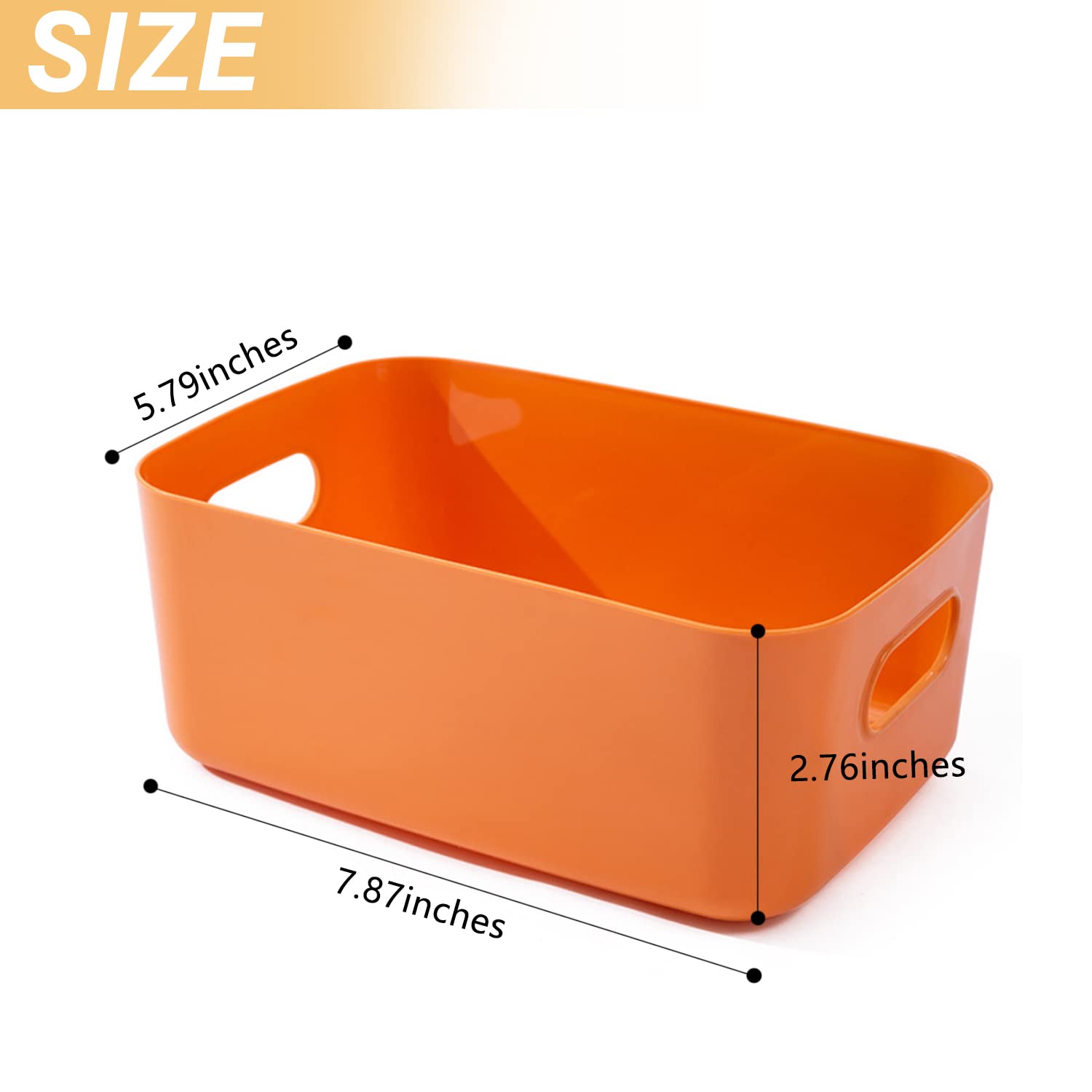 OWill multicolor orange basket keeps toys or office supplies neatly organized.