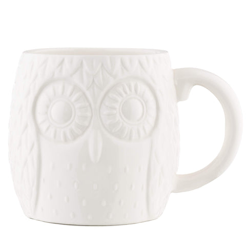 Owl Aisle oversized owl mug with embossed texture for a unique morning ritual