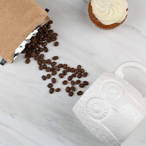 Gift box packaging for Owl Aisle mug, ready to gift to owl lovers