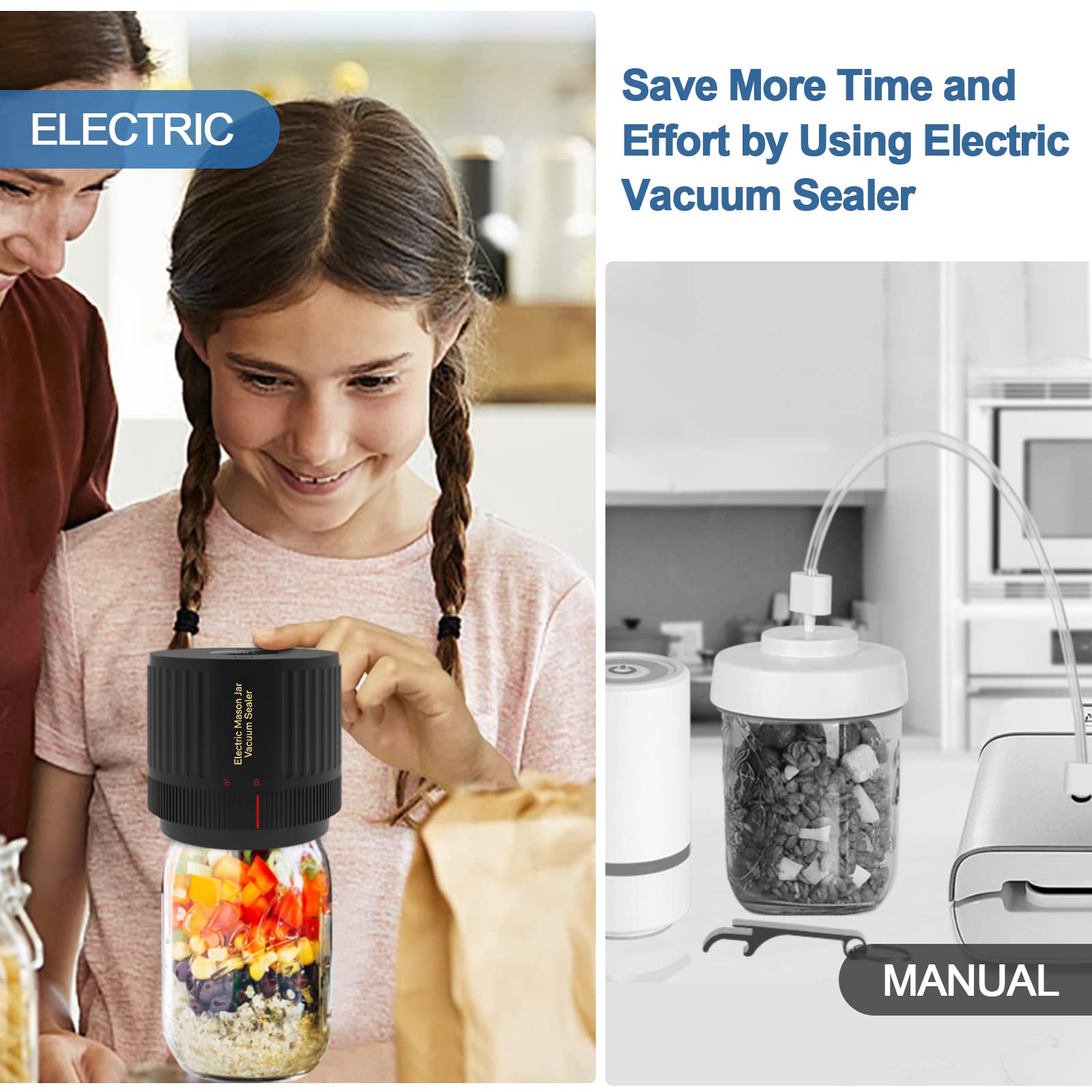 OXLIMKEE vacuum sealer for regular-mouth jars sealing efficiently